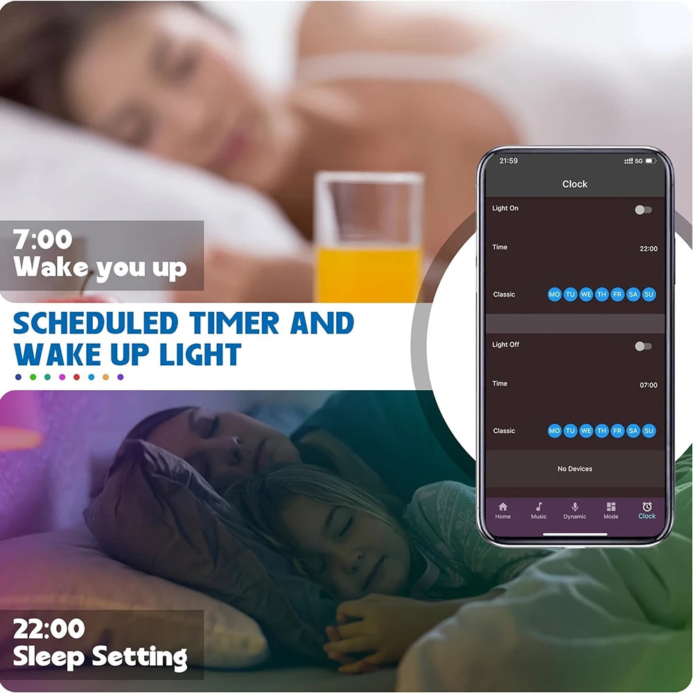 RGB-LED-Streifenlichter, 5 m, 10 m, 20 m, 30 m, LED-Raumlicht mit APP-Steuerung, flexibles Band, Luces-LED-Band für Zimmer, Schlafzimmer, Dekoration.