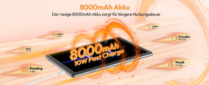 XGODY Newest P60 PRO Tablet Android 15 24GB(8+16)+256GB Octa core Dual SIM 4G LTE Free Keyboard Case/Charger 10.1 inch 8000mah.