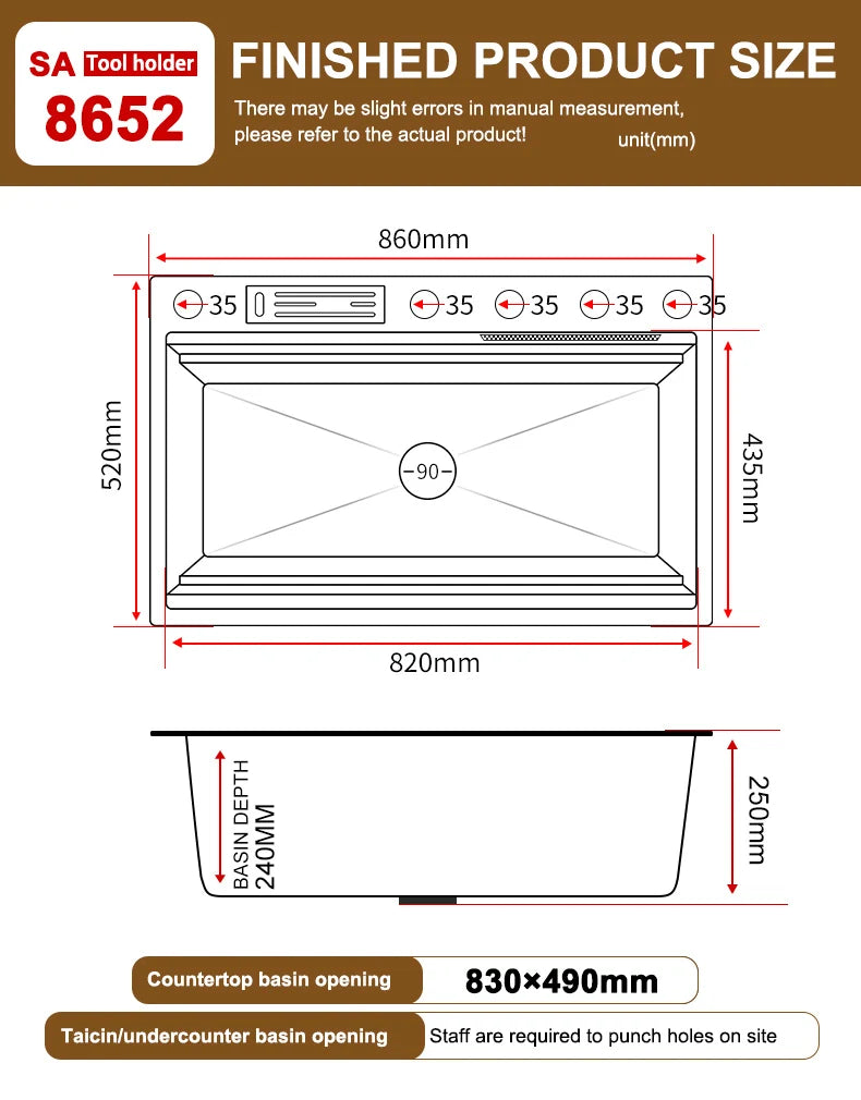 New Stainless Steel Kitchen Sink with Waterfall  Large Single Slot Various Multifunctional Sinks Dish and Vegetable Wash Basin
