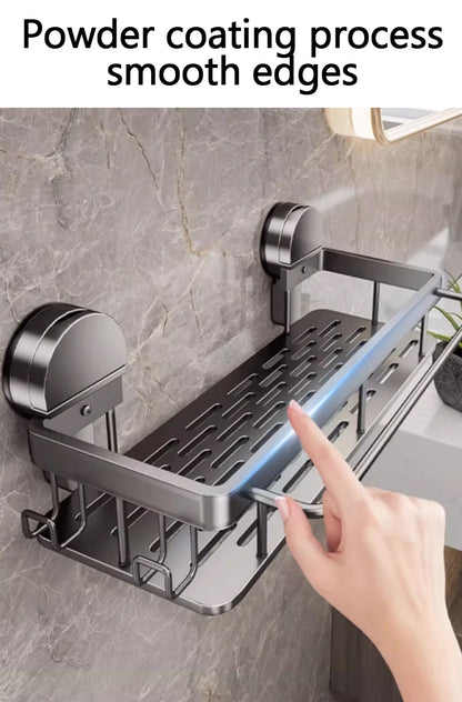 Saugnapf Badezimmer Regal Kein Bohren Wandmontage Shampoo Flasche Duschregal Toilette Lagerregal Aluminium Badezimmer Küche