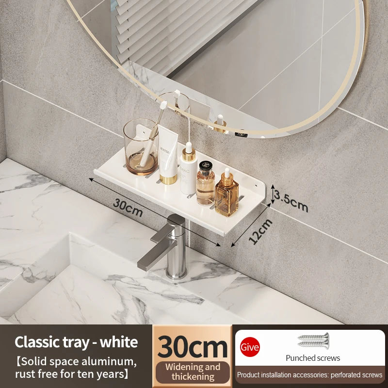 Badezimmerregal aus Aluminium, Badezimmerregal, WC-Lagerregal, WC- und Küchenregal, zum Aufhängen an der Wand, stanzfreies Regal