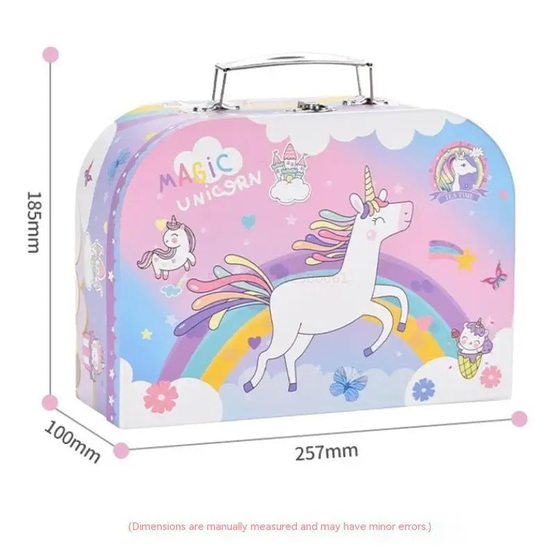 Kids Tea Party Set For Little Girls Mermaid Gift Pretend Toy Tin Tea Set Princess Tea Time Kitchen Pretend Play Tea Set Gift.