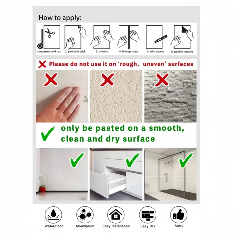 Self-adhesive Wall Wallpaper Wood Grain Striped Peel and Stick Wallpaper Removable Self-adhesive Vinyl Furniture Dormitory Home