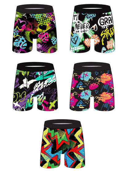 10 Stück Herren-Unterwäsche, weich, bequem, locker, hautfreundlich, lange Boxershorts für Herren, trendige, farbenfrohe, modische Herrenhosen