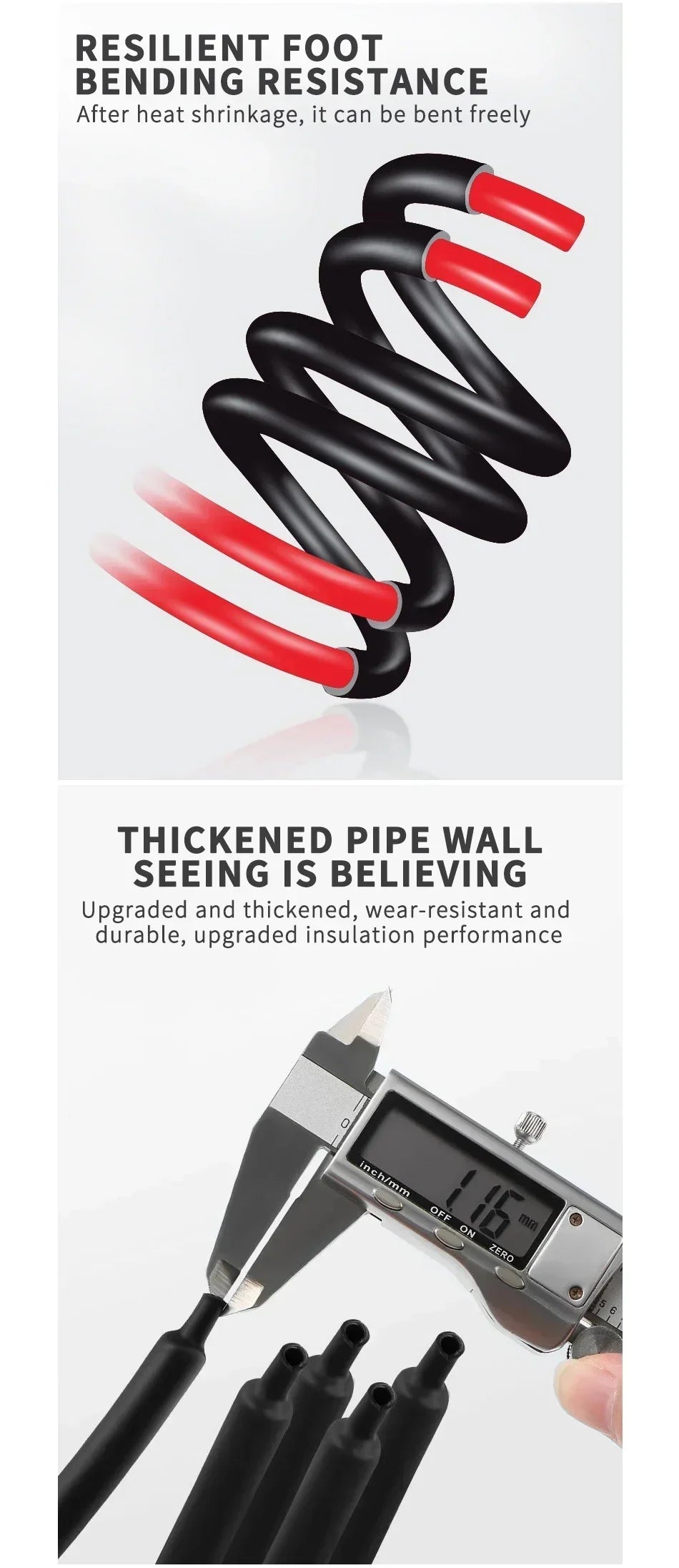 10/50/100 Meter Heat Shrink Tube Black Dia 2.4-25.4mm 3:1 Polyolefin Thermal Cable Sleeve Insulated Red.