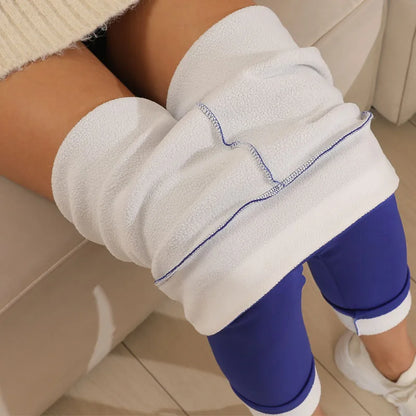 Ultra dicke Imitation Lamm Kaschmir künstliche Samt Leggings, Winter Plüsch verdickte hoch taillierte lange Hosen, warme Hosen