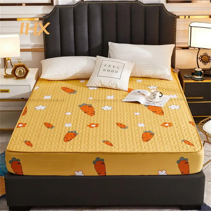 Waterproof Thicken Mattress Cover Quilted Latex Mat Bed Covers Pad Skin-Friendly Fitted Sheet Protector Bedspread150/160/180x200