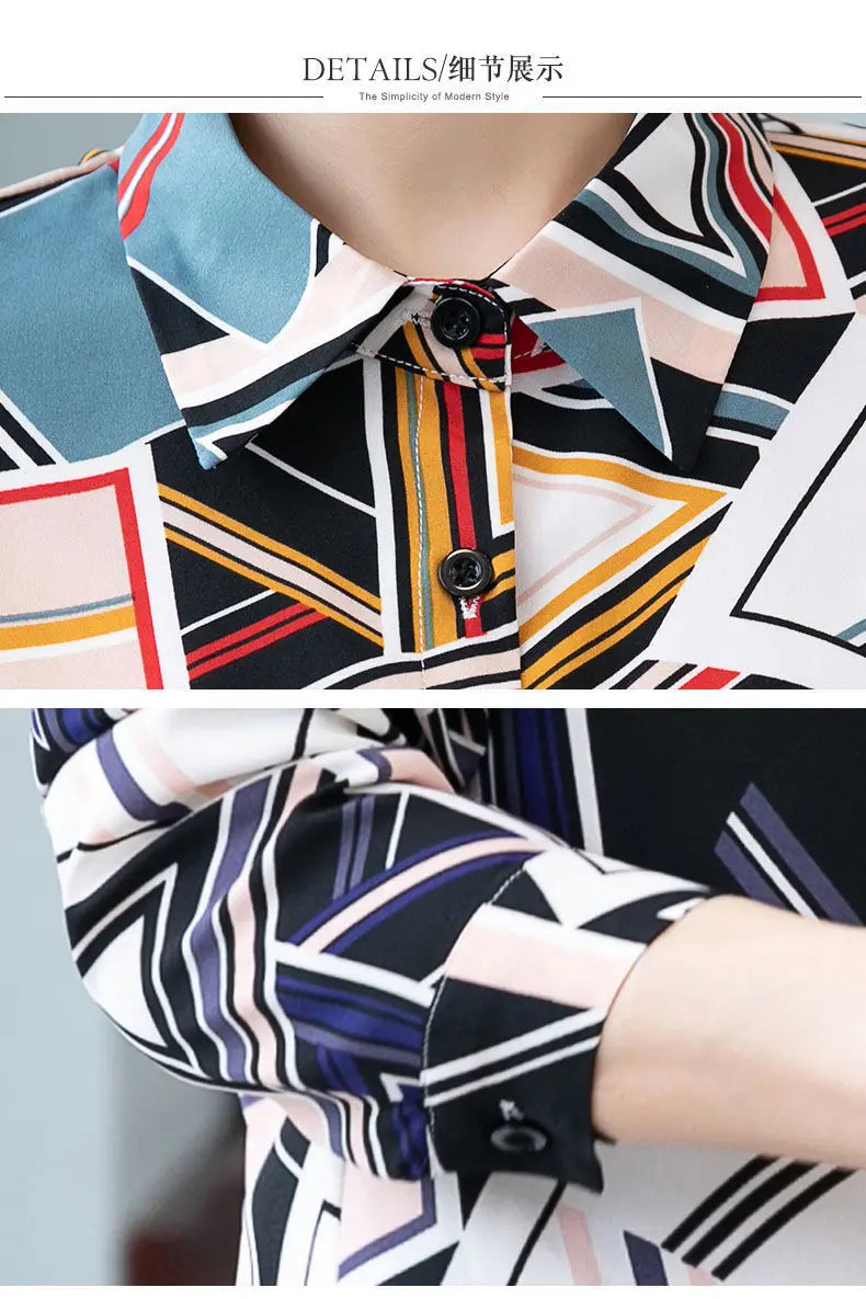 Printed Shirt for Women Long Sleeves Fashionable and Stylish Top.