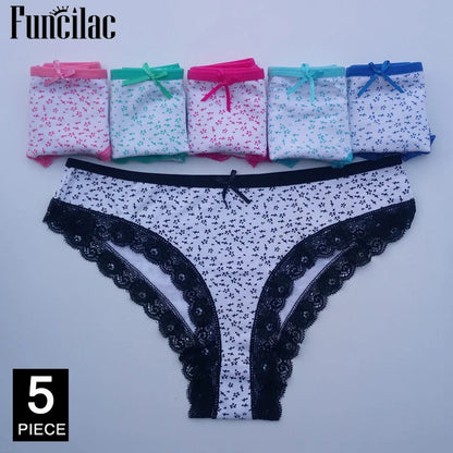 Women's cotton panties Girl Briefs Ms. cotton underwear bikini underwear sexy Ladies Briefs Free shipping 5 Pcs/set.