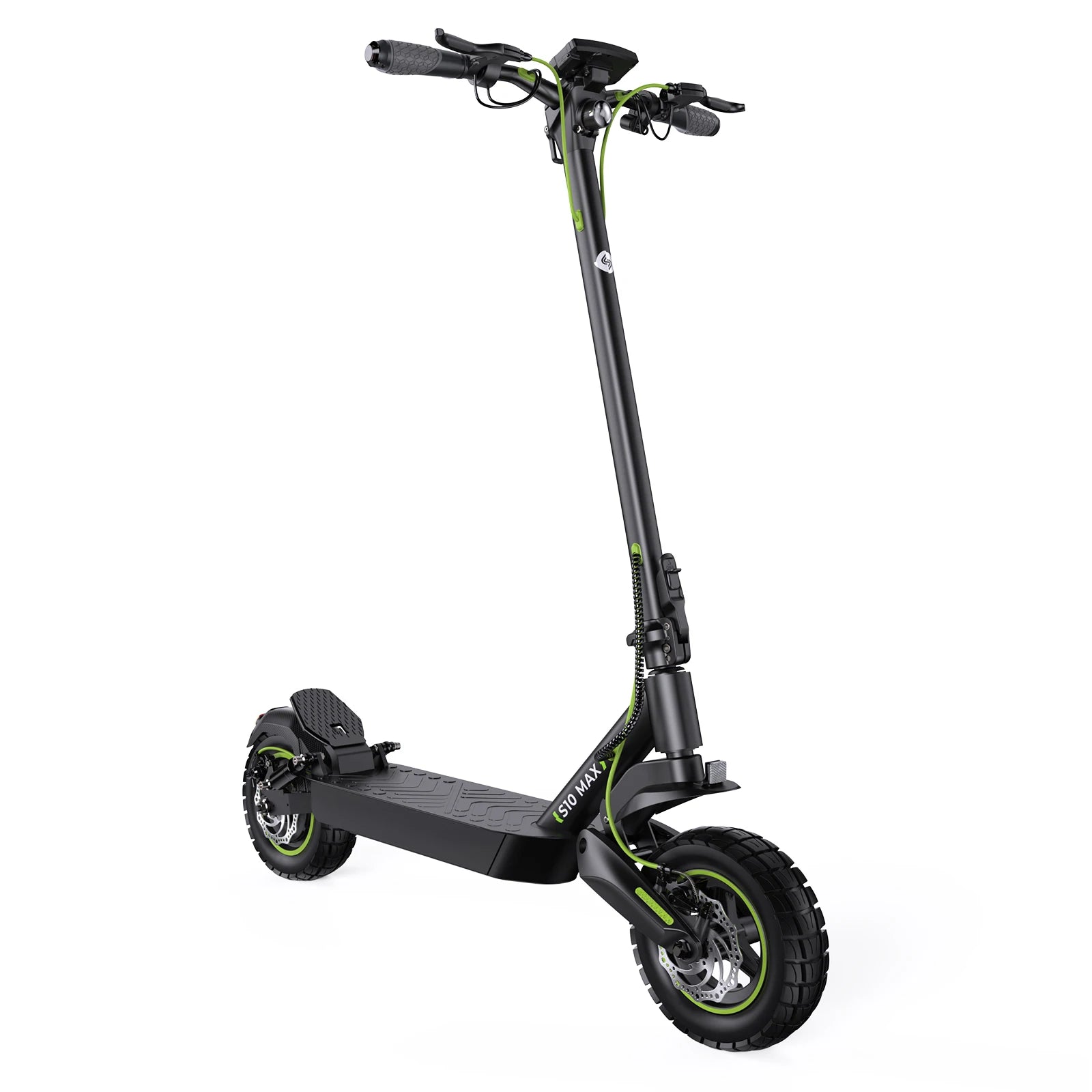 Isinwheel S10 Max Adult Electric Scooter 10 inches Off-Road Pneumatic Tires Foldable City Electric Scooter 1000W 48V15Ah Battery.