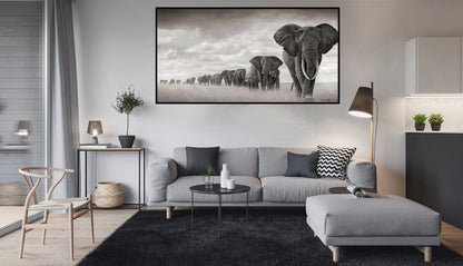 Walking Elephant Home Decoration Canvas Painting Modern Light Luxury Living Room Wall Art Posters High End Picture Print Artwork.