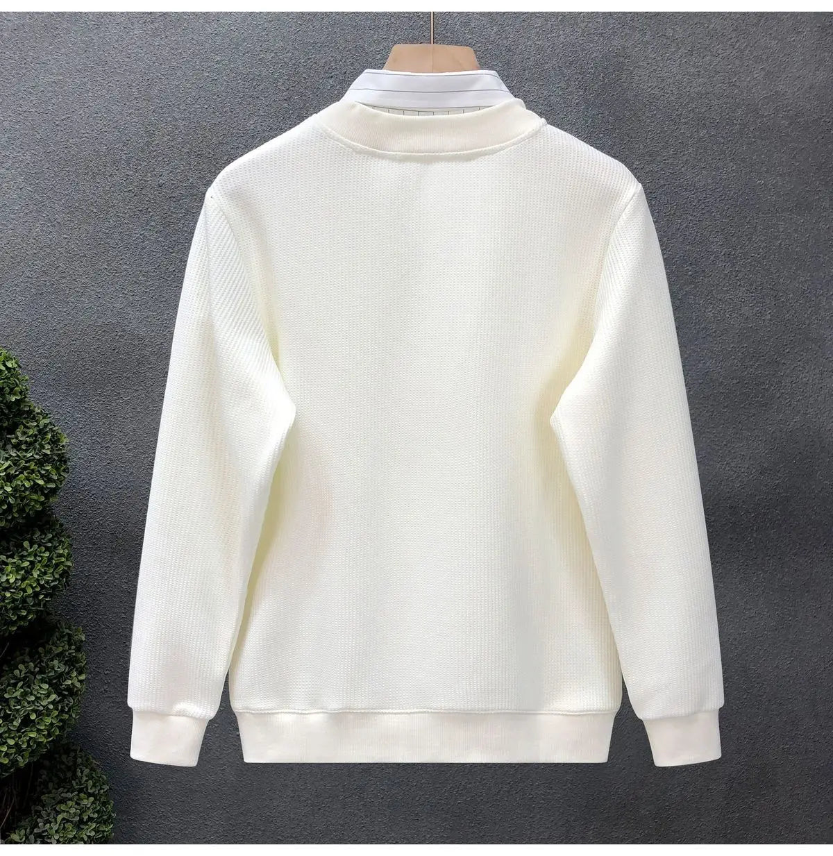 Casual Fake Two-piece Plus Size Hoodies Sweatshirts Spring Autumn Long Sleeve Patchwork Trend Tops Fashion Korean Men Clothing.