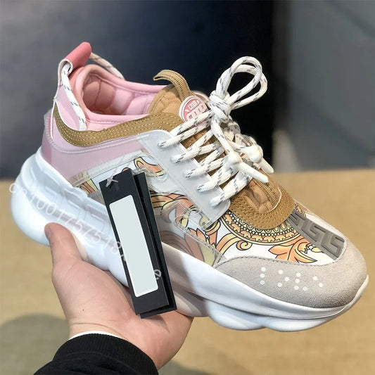 Luxus-Outdoor-Freizeitschuhe der Größe 36–45 für Männer und Frauen, modische Freizeit-Turnschuhe, Herbst-Winter, dicker Boden, niedrige Sportschuhe