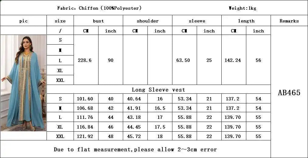 2PCS Muslimische Frauen Luxus Kimono Strickjacke Innere Kleid Set Dubai Abaya Kaftan Marokko Abend Party Kleid Djellaba Eid Jalabiya Neue.