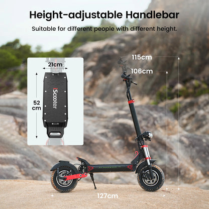 iScooter IX8 Foldable Electric Kick Scooter for Adults 60 km/h Speed 2400W Power 48V Voltage 20Ah Battery.