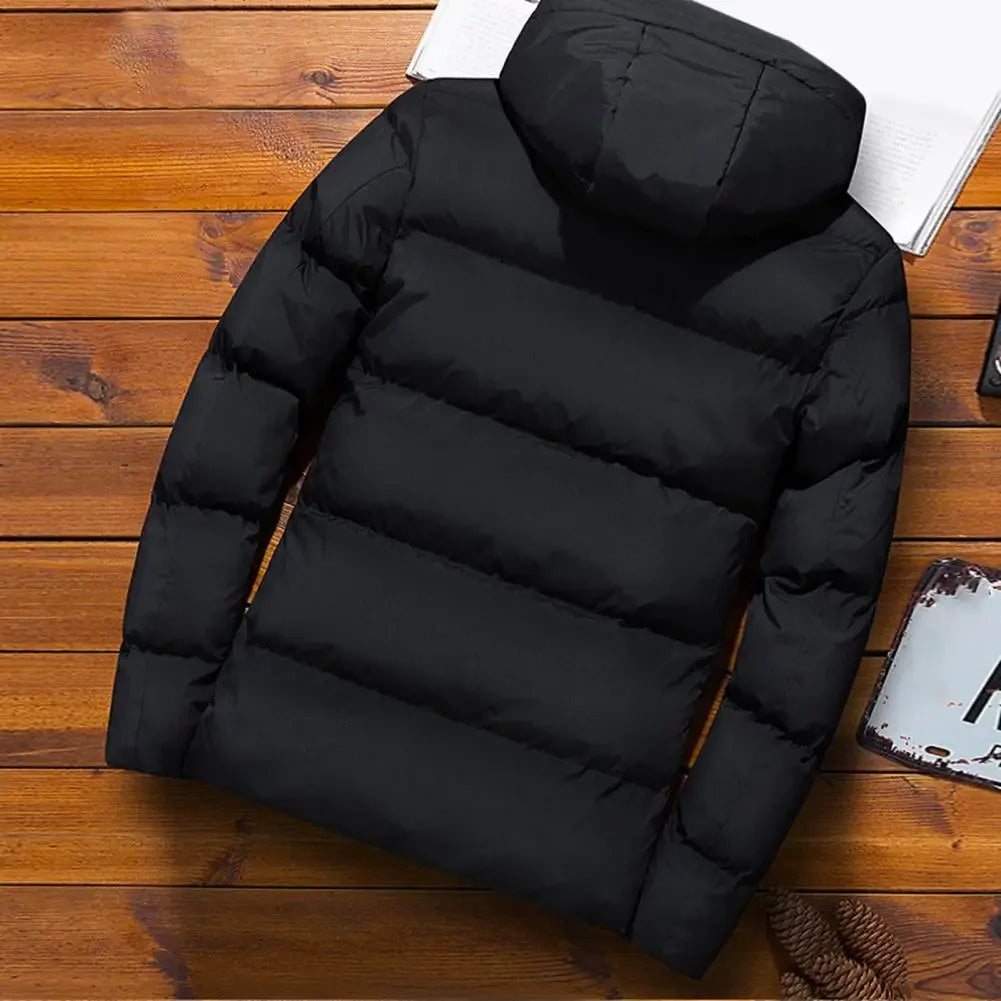 Fashion Parkas Men Winter Overcoat Thick Puffer Jacket Men Winter Coat Casual Jacket Warm Hooded Outwear Keep Warm Men Jacket.