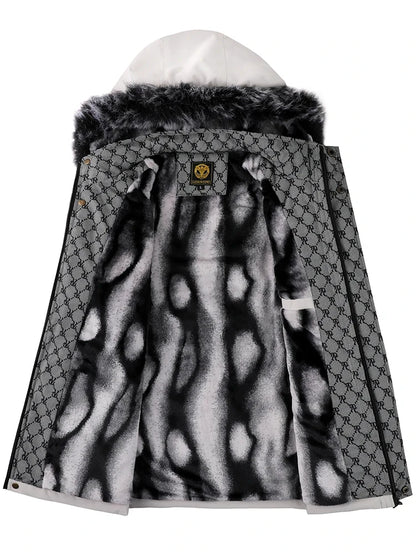 Men's Fall And Winter Casual Fashion Trend With The Hooded Cotton Jacket Windproof Padded Cold Pure Color Simple Cotton Clothing.