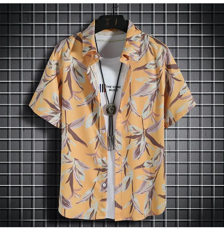 Beach Clothes For Men 2 Piece Set Quick Dry Hawaiian Shirt and Shorts Set Men Fashion Clothing Printing Casual Outfits Summer.