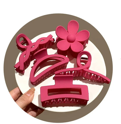 Set of 8 Plastic Hair Clip Large Hair Accessories Simple Hairpin Thin Hair Styling Tools for Women.