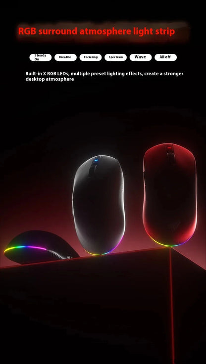 New Aula V9 Ultra Wireless E-sports Gaming Mouse Double 8k 3mode PAW 3950 8k 55g Lightweight Ergonomic Mouse Custom PC Accessory.