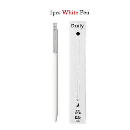 KACO Gelschreiber, Press-Signaturstift, Schreibwaren, Metall-Stiftclip, 0,5 mm, schwarze Tinte, schnell trocknend, großes Fassungsvermögen, 800 m, glattes Schreiben