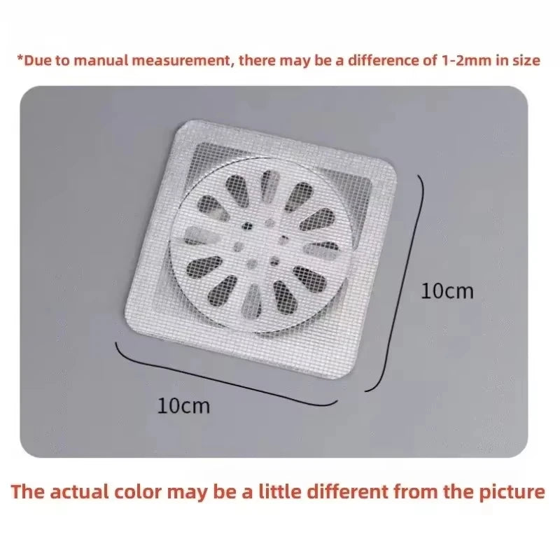 10pcs Disposable Shower Drain Hair Catcher Mesh Shower Drain Covers Floor Sink Strainer Filter Hair Stopper For Bathroom Kitchen