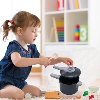 Kids Kitchen Toys Set 92/86/69/59PCS Play Kitchen Accessories Kit with Play Pots Pretend Food Cooking Toy Toddler Girls Boy Gift.