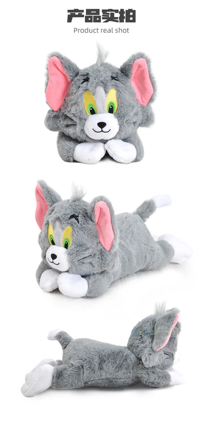 Original Delux Tom and Jerry Plush Toy Long Plush Cartoon Anime Movie Plushies Stuffed Animals Doll Toys for Kids Birthday Gifts.