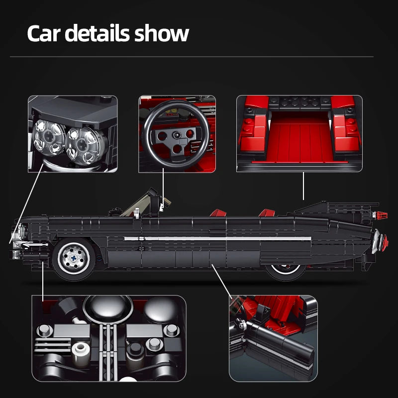 Mould King 10012 Technical Car Model Toys The Eldorado Set Building Block Assembly Creative Brick Kids Christmas Gift.