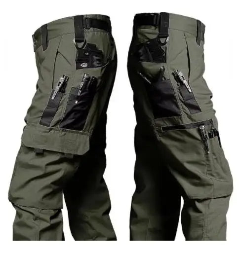 Wear Resistant Work Pant Man Multi-pocket Straight Cargo Trousers Outdoor Jogging Tactical Pants Spring Autumn Casual Trousers.