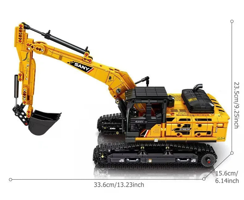 SEMBO BLOCK 1022pcs Excavator Models Building Blocks MOC City Construction Engineering Vehicle Bricks Educational Toys Boys Gift.