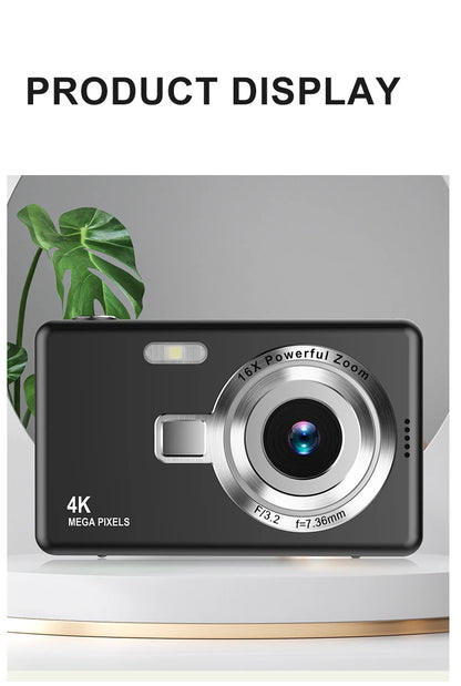 High Definition 6800W4K Pixel Digital Camera Video Recording Beauty Camera Student Camera CCD 16x Zoom with Wifi Compact