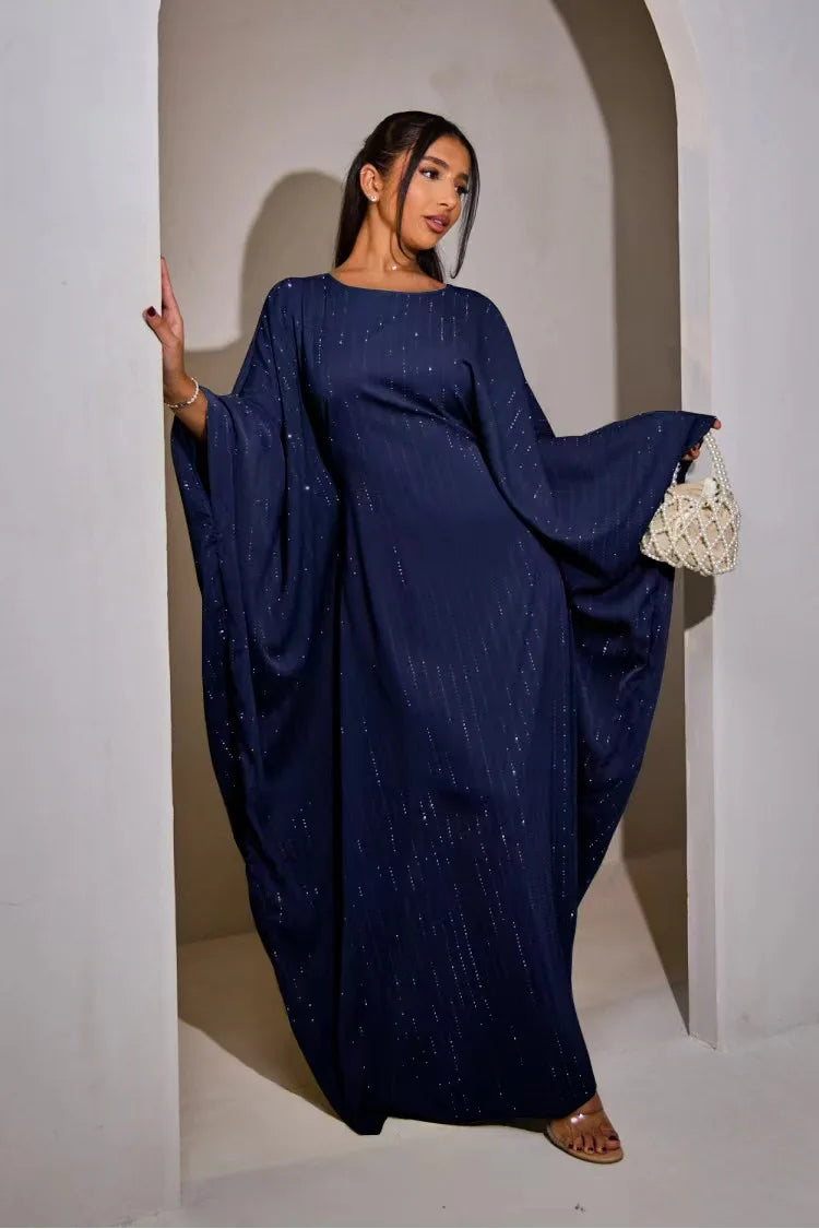 Dubai Diamond Luxury Banquet Musim Dress Abaya Eid Kebaya Caftan Robe Marocain Maxi African Dresses Kaftan Abayas Women Clothing.