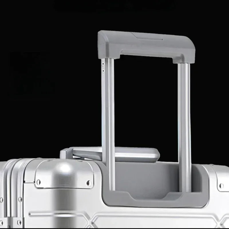 Trolley-Koffer mit großer Kapazität, Reisetasche, Reise-Koffer aus Aluminium-Magnesium-Legierung, Business-Rollgepäck.