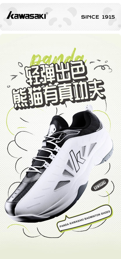 Kawasaki 2024 PANDA Badminton Shoes Professional Carbon Fiber Board Shock Absorption Men's Sneakers Women's Sports Shoes B3327.