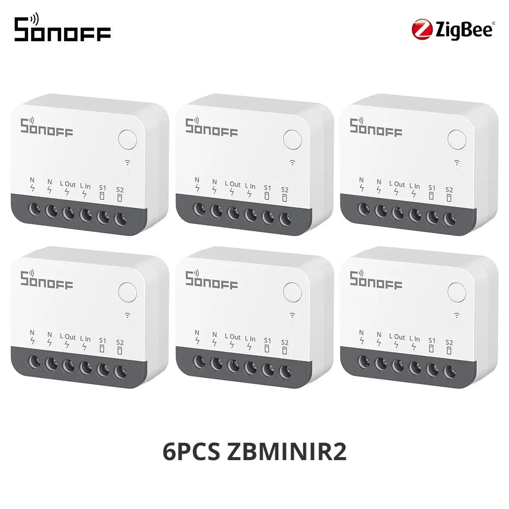 SONOFF ZBMINIR2 Extreme Zigbee Smart Switch Detach Relay Externer Schalter Fernbedienung über eWeLink, kompatibel mit Zigbee Hub