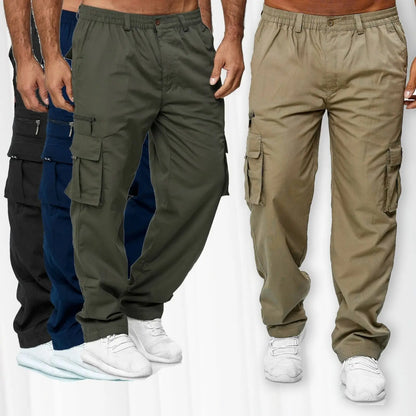 2024 Men's Cargo Pants Casual Multi Pockets Military Tactical Pants Male Outwear Loose Straight slacks Long Trousers Plus size.