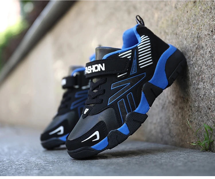 Four Seasons Leather Kids Shoes Non Slip Outdoor Children Walking Sneakers Casual Boys Sport Tennis Size 28-39.