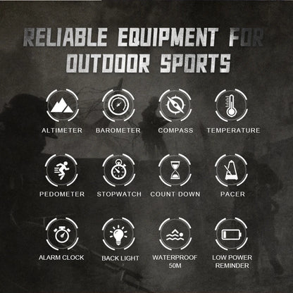 NORTH EDGE APACHE-46 Men Digital Watch Outdoor Sports Running Swimming Outdoor Sport Watches Altimeter Barometer Compass WR50M.