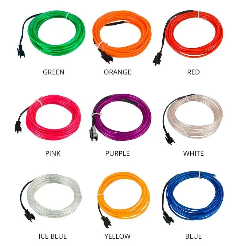 1M/3m/5M LED Neon Licht USB Flexible EL Draht Seil Rohr Wasserdichte LED Streifen Band für Urlaub Dance Party Decor Licht 3V 5V 12V.