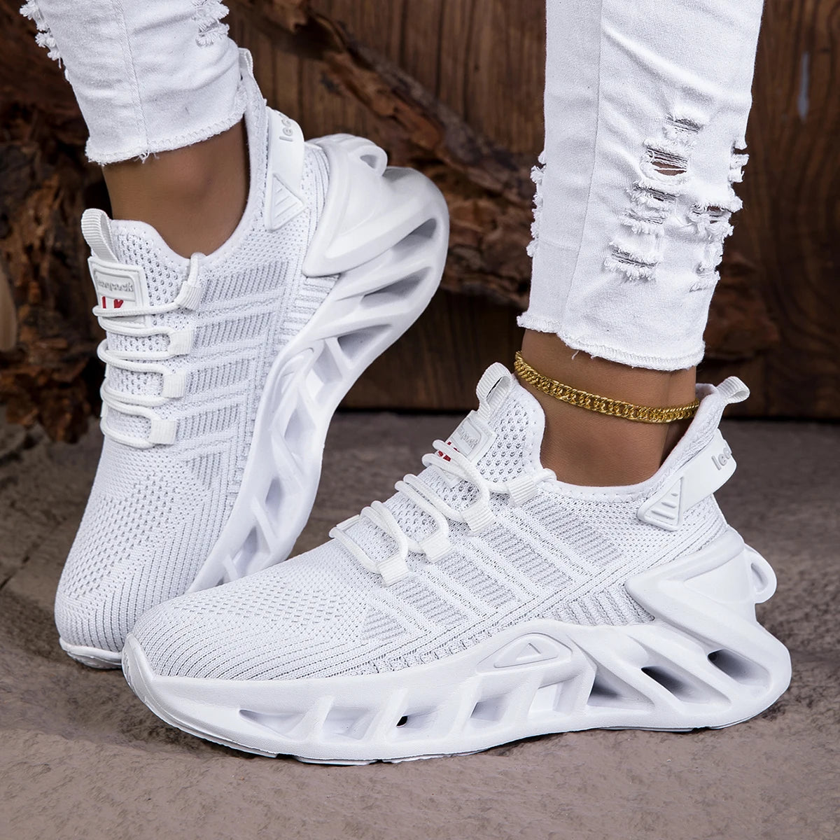 YRZL Unisex Running Shoes Men Women Lightweight Mesh Breathable Comfortable Flat Soft Tennis Shoes Summer Lace-up Sneakers Man.