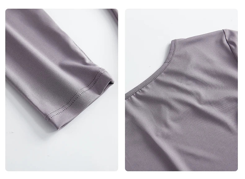 DRUR Autumn Yoga Set 2 Piece Sportswear Outfit Women Long Sleeve Workout Top High Waist Leggings Suit Tennis Sets 2pcs Tracksuit.