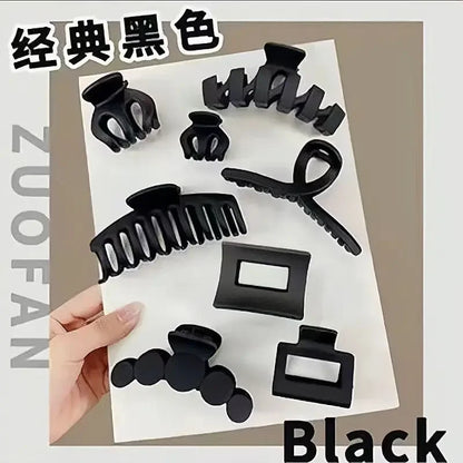 Set of 8 Plastic Hair Clip Large Hair Accessories Simple Hairpin Thin Hair Styling Tools for Women