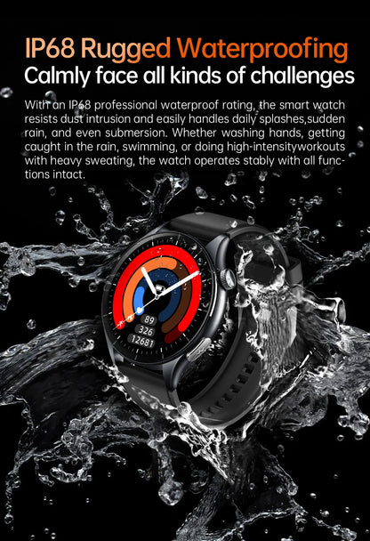 2025 New NFC  Health MonitorUric Acid Blood Pressure Blood oxygen Body Analysis Smart Watch ECG+PPG Clock Smartwatch Men lady