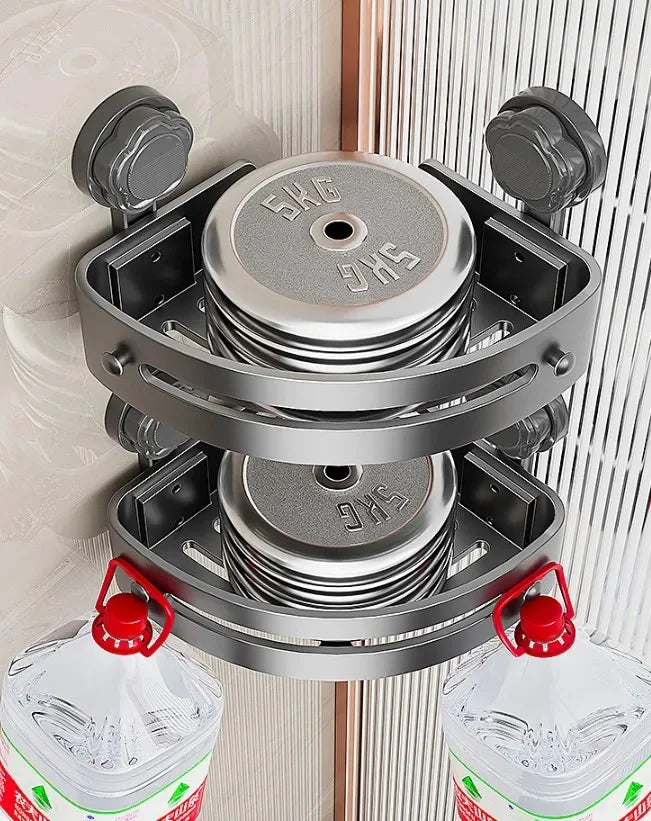 Waschraum-Saugnapf ohne Stanzen, dreieckiges Lagerregal, Badezimmer, Toilette, Ecke, Handtuch, Duschgel, Lagerregal