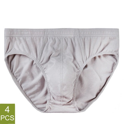 4 Pcs/Lot Men's 100% Cotton Breathable Briefs Comfortable Male Underwear Lingerie Panties Underpants Plue Size Xl -5Xl.