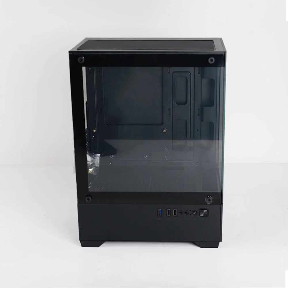 MANMU Tempered Glass Transparent Pc Case Cabinet M-Atx Gaming Rgb Case Desktop Tower Computer Case.