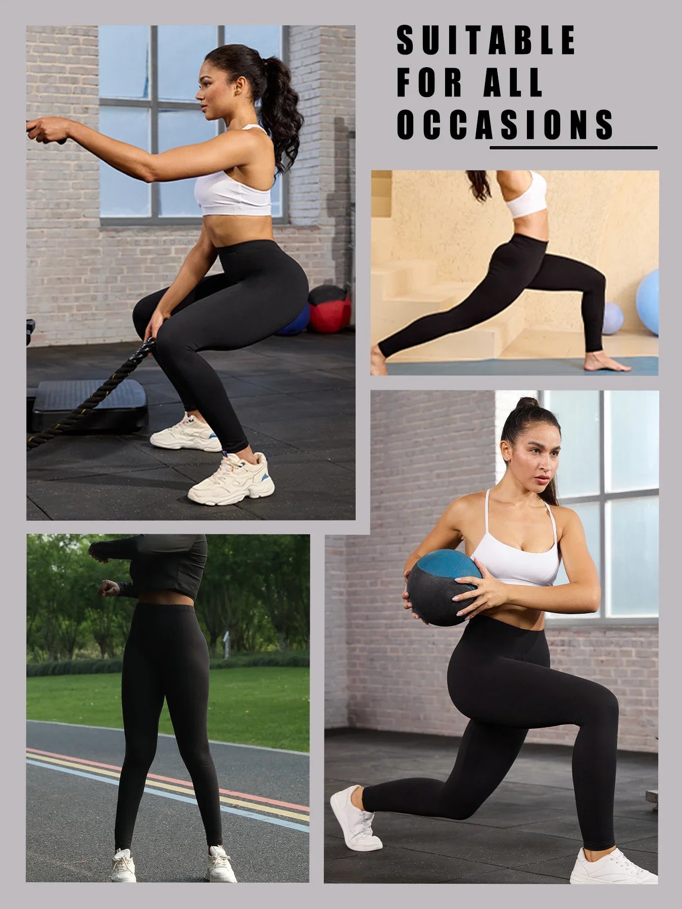 5PACK Super Soft Fleece Lined Leggings Women, Workout Yoga Running Thermal Warm Pants For cold winter.