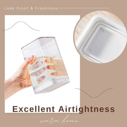 Kitchen Storage Pots, Food Storage Box for Rice Cereal,Pasta,Snacks, Food containers, Flip & Sealed & leak-proof.