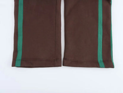 Brown Set Woman Two Pieces Casual Elegant Autumn Woman Sets Vintage Holiday Outfits Long Sleeve Sets Y2k Outfit Set